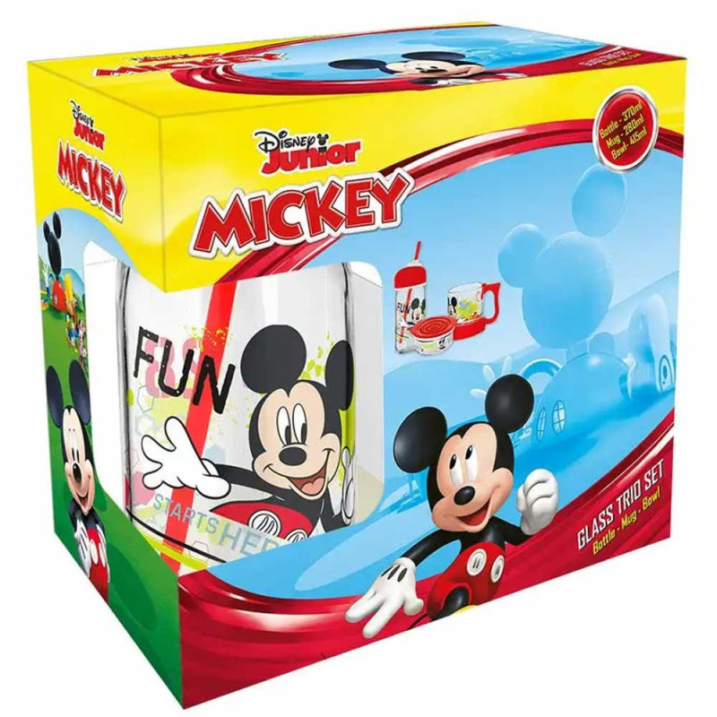 Zestaw śniadaniowy dla dzieci Myszka Mickey bidon kubek lunchbox do szkoły do przedszkola