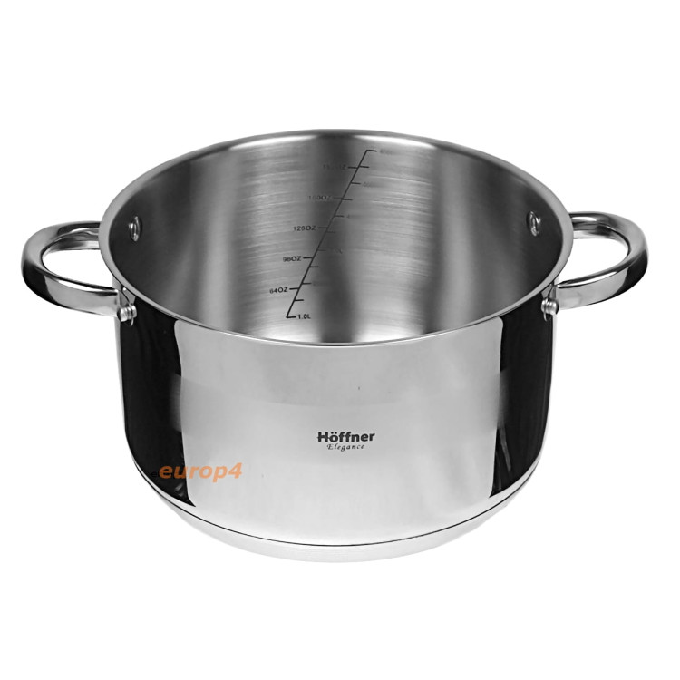 Garnki ze stali nierdzewnej Hoffner HF 4487 6 zestaw garnków na gaz indukcje Garnki ze stali nierdzewnej Hoffner HF 4487 6 zestaw garnków na gaz indukcje