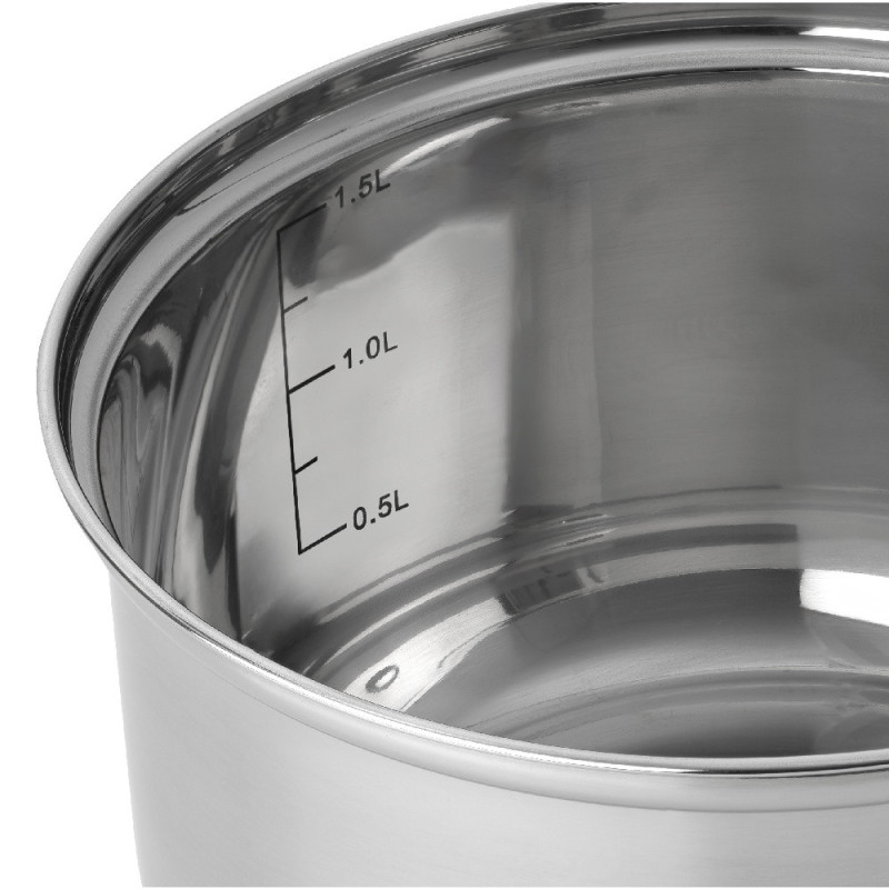 Garnek stalowy MG Home Verso Daily 22 cm 4,1 litra  z pokrywką na indukcję