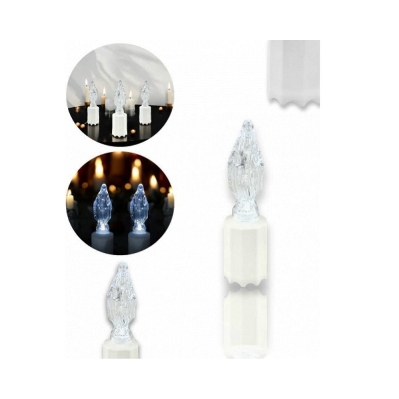 Wkład LED do znicza figurka Maryji  18 cm białe światło