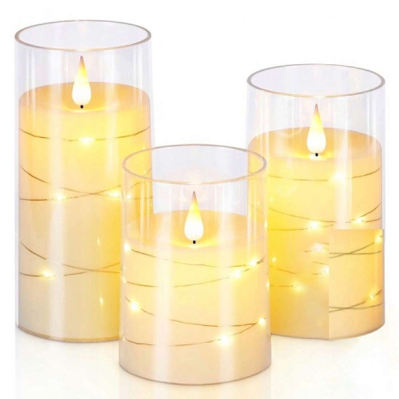 Świeczka LED 12.5cm w obudowie wkłady LED do zniczy świeca ozdobna SLA7071