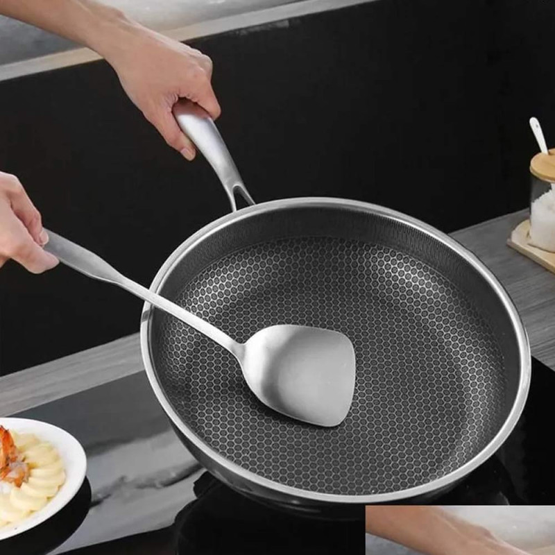 Patelnia stalowa 26 cm powłoka "plaster miodu"  indukcja gaz Masterpan MP 2334