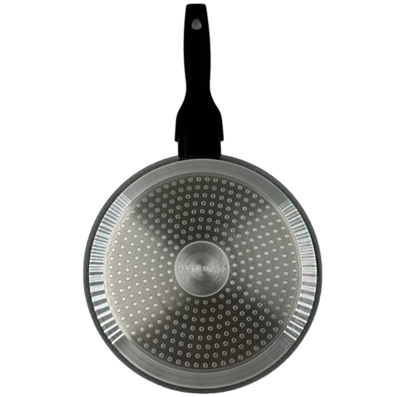 Patelnia głęboka duża szary marmurek 28 cm powłoka granitowa  Masterpan MP 2326