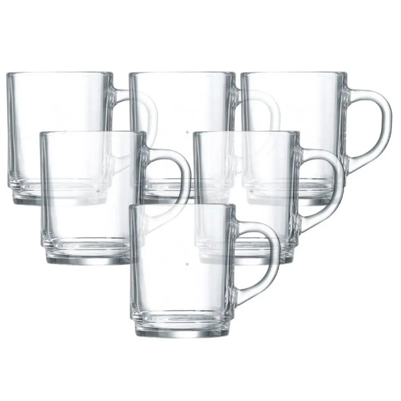 Zestaw 6 kubków sztaplowanych szkło Empilable Luminarc 250 ml szklanki bezbarwne