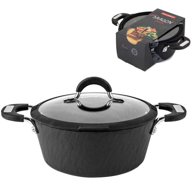 Garnek aluminiowy 20 cm z powłoką granitową 2 L Florina Dragon 1G 4880