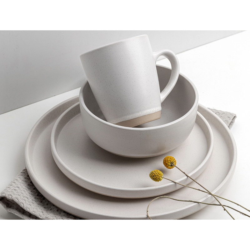 Komplet 6 kubków nakrapianych porcelanowych Florina Lila 360 ml