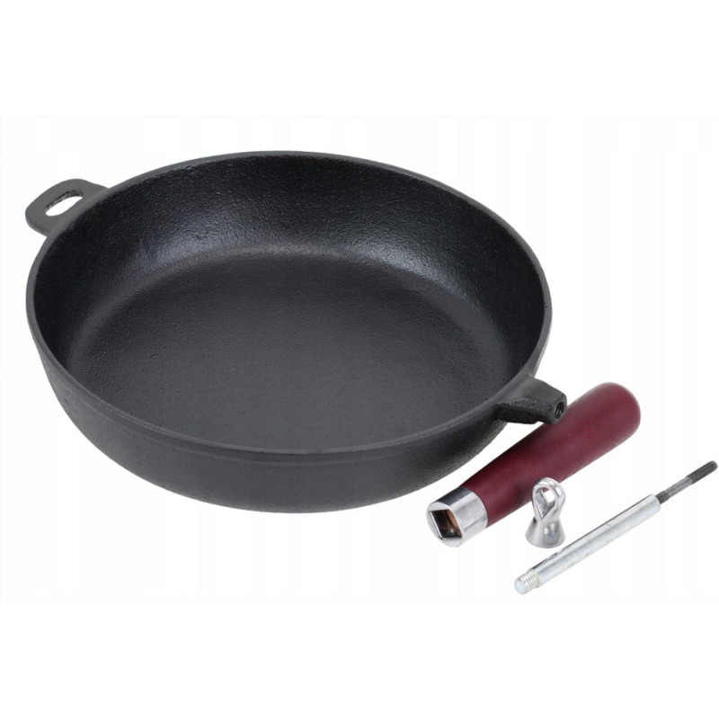 Patelnia żeliwna KingHoff KH 1119 ciężka na indukcję 28 cm
