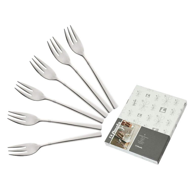 Widelczyki weselne Amefa Palmon 8410 do tortu 6 sztuk sztućce restauracyjne