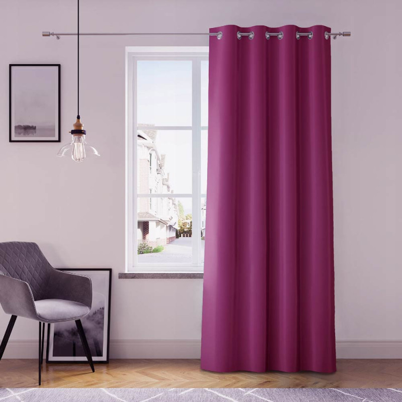 Zasłona zaciemniająca na przelotkach grube 140x250 cm bordo