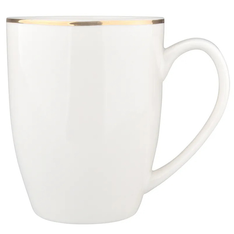 Kubki porcelanowe ze złotym zdobieniem Florina Bellissima 330 ml zestaw 6 sztuk