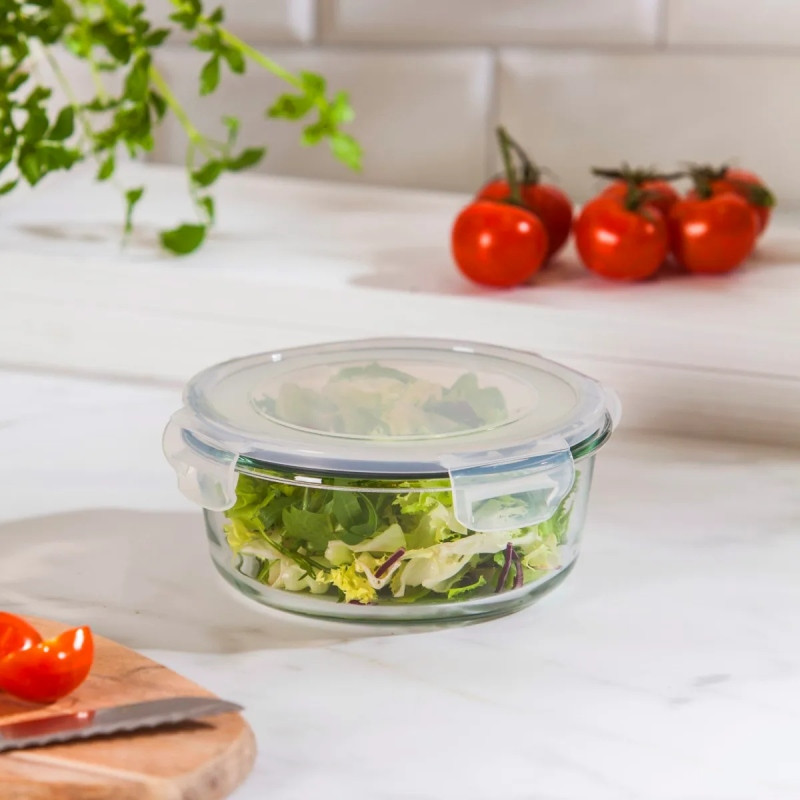 Pojemnik szklany 950 ml okrągły lunchbox Altom Fresh żaroodporny hermetyczny