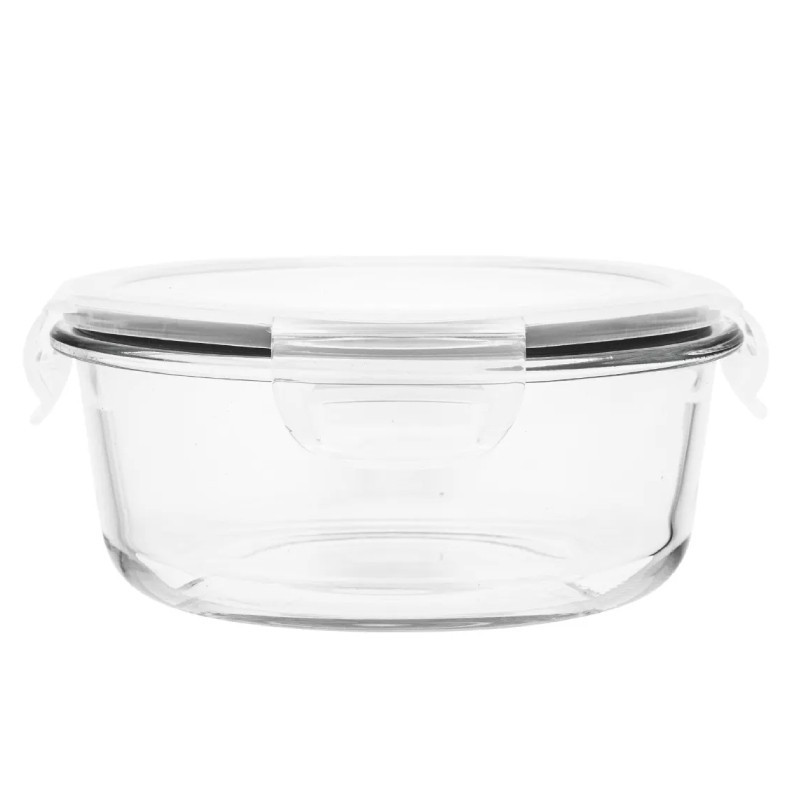 Pojemnik szklany 600 ml okrągły lunchbox Altom Fresh żaroodporny hermetyczny