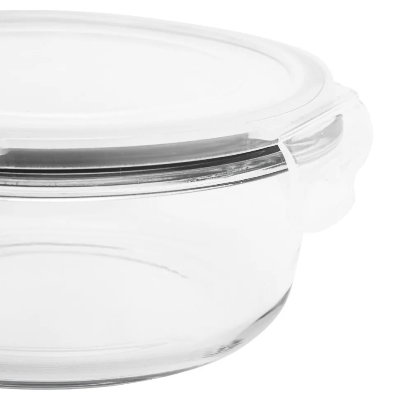 Pojemnik szklany 600 ml okrągły lunchbox Altom Fresh żaroodporny hermetyczny
