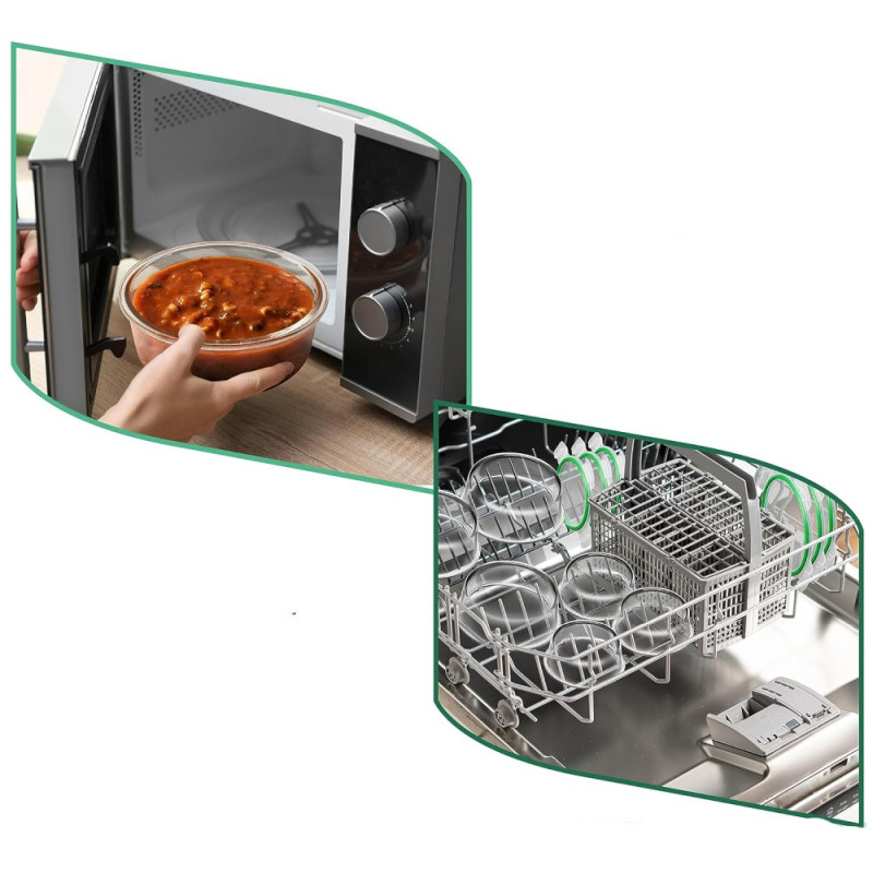 Pojemnik szklany 400 ml okrągły lunchbox Altom Fresh żaroodporny hermetyczny