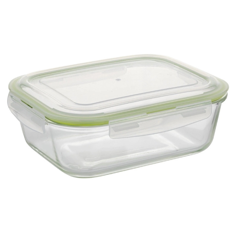 Pojemniki szklane prostokątne lunchbox Florina Frigo zestaw 4 sztuki żaroodporne hermetyczne  1040/640/370/150 ml