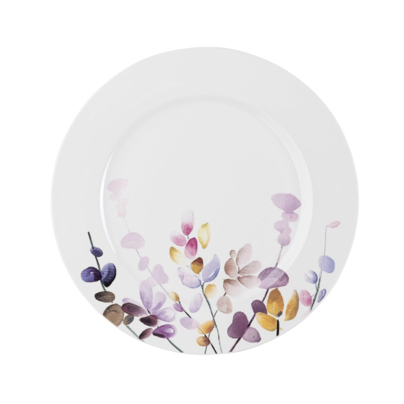 Serwis obiadowy porcelanowy Florina Japandi 24 elementy zestaw talerzy kubki dla 6 osób piękny wzór kwiaty