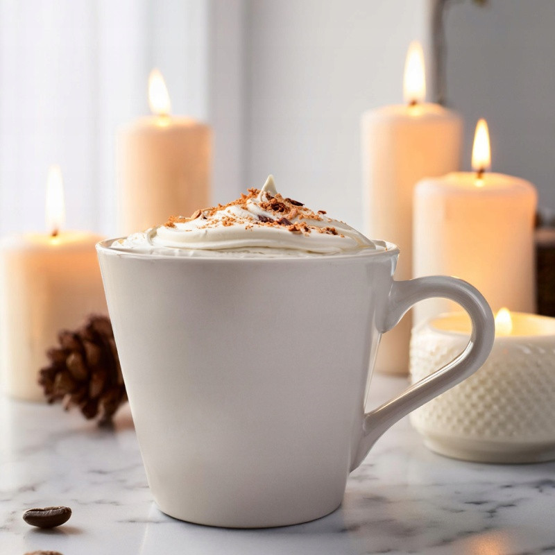 Serwis kawowy porcelana biały na 6 osób Glasmark Maja zestaw 6 filiżanek 230 ml ze spodkami