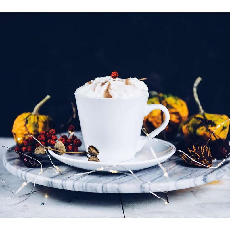 Serwis kawowy porcelana biały na 6 osób Glasmark Maja zestaw 6 filiżanek 230 ml ze spodkami