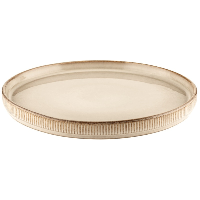 Serwis obiadowy porcelanowy Florina Evia 18 elementów zestaw talerzy dla 6 osób retro