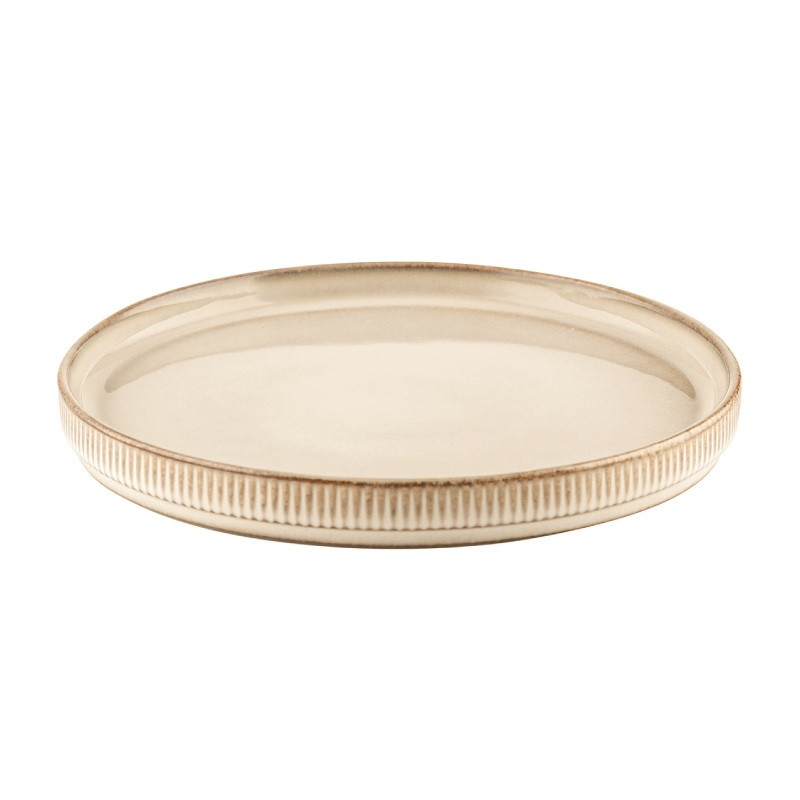 Serwis obiadowy porcelanowy Florina Evia 18 elementów zestaw talerzy dla 6 osób retro