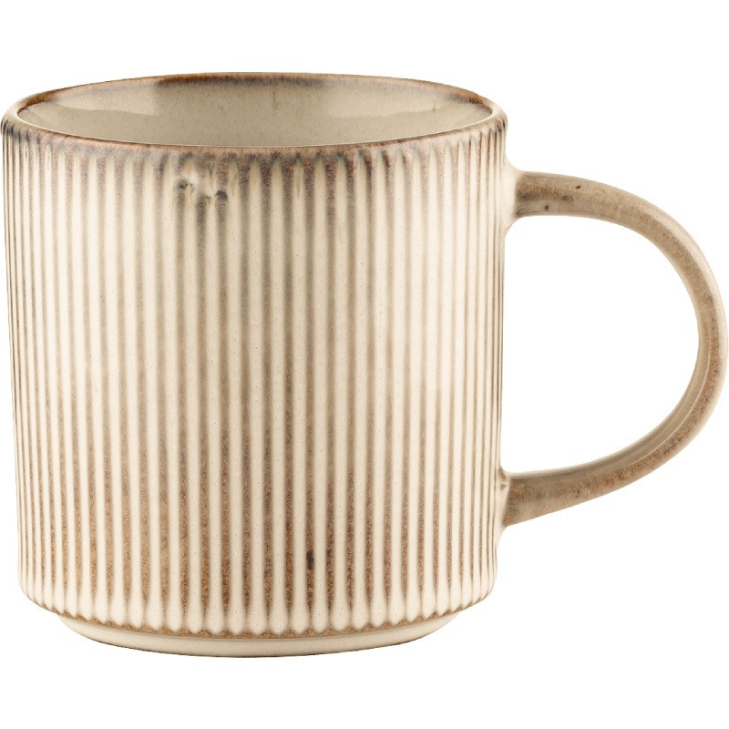 Serwis obiadowy porcelanowy Florina Evia 24 elementy z kubkiem zestaw talerzy dla 6 osób retro