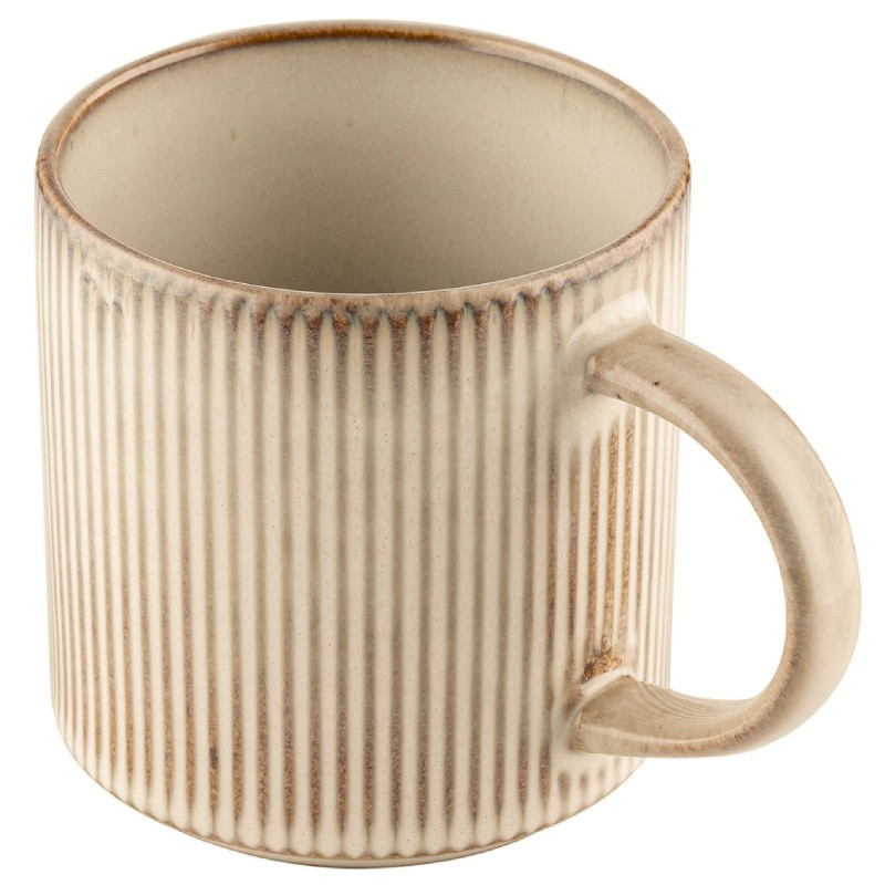 Serwis obiadowy porcelanowy Florina Evia 24 elementy z kubkiem zestaw talerzy dla 6 osób retro