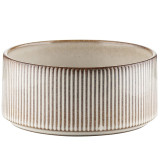 Salaterka porcelanowa 14 cm Florina Evia kremowy prążkowany retro