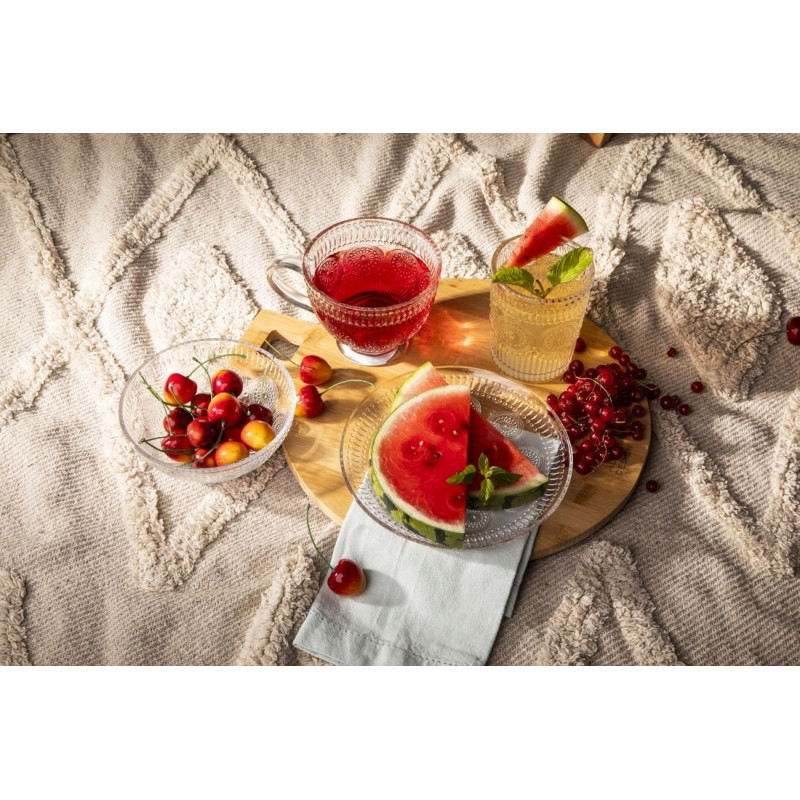 Filiżanki szklane 430 ml duże do kawy herbaty Altom Daisy zestaw 6 sztuk