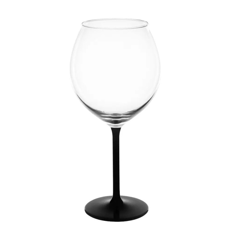 Kieliszki do wina 700 ml duże Altom Onyx komplet 4 sztuk z czarną nóżką