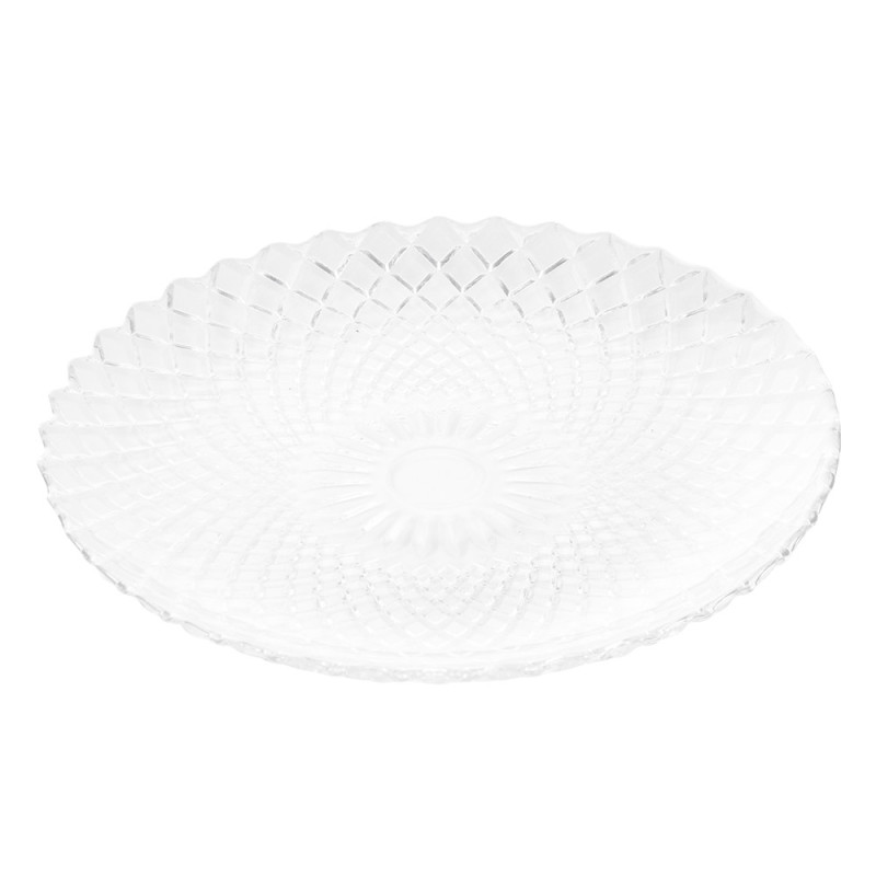 Talerzyki deserowe 15 cm i patera 25 cm szklane Altom Solaris zestaw 7 sztuk spodek na ciasto deser