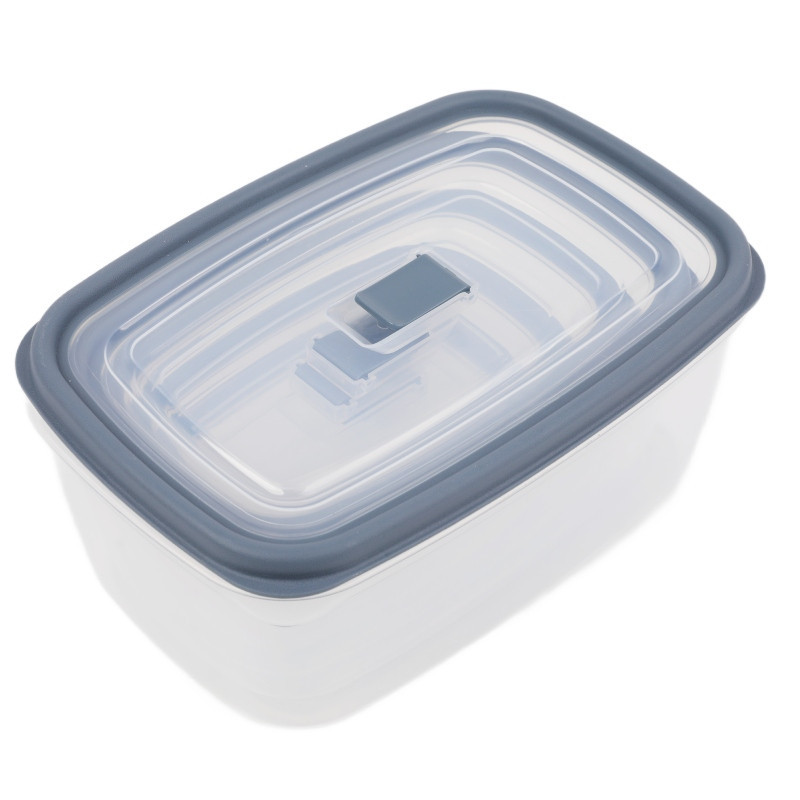 Pojemniki prostokątne lunchbox MG Home Misto zestaw 5 sztuk hermetyczne  2700/1800/1150/650/340 ml szare
