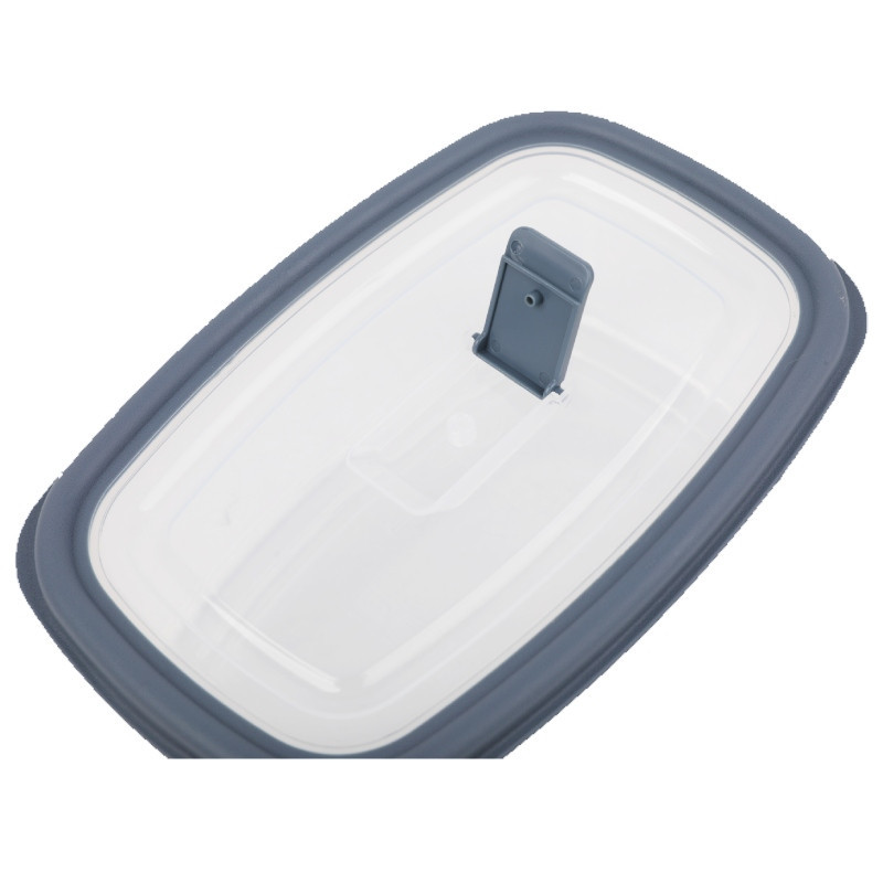 Pojemniki prostokątne lunchbox MG Home Misto zestaw 5 sztuk hermetyczne  2700/1800/1150/650/340 ml szare