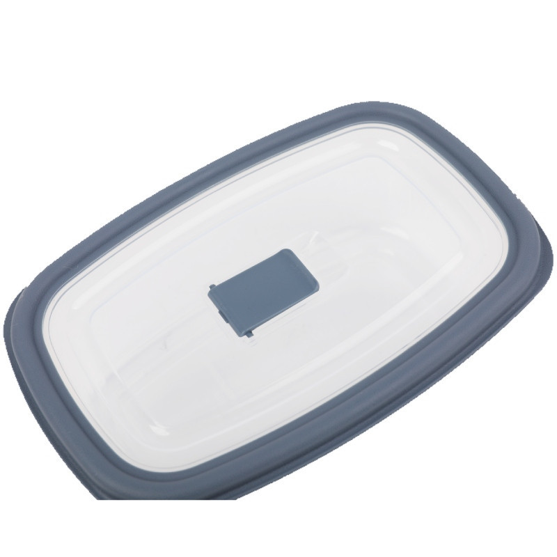 Pojemniki prostokątne lunchbox MG Home Misto zestaw 5 sztuk hermetyczne  2700/1800/1150/650/340 ml szare