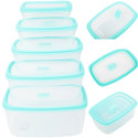 Pojemniki prostokątne lunchbox MG Home Misto zestaw 5 sztuk hermetyczne  2700/1800/1150/650/340 ml