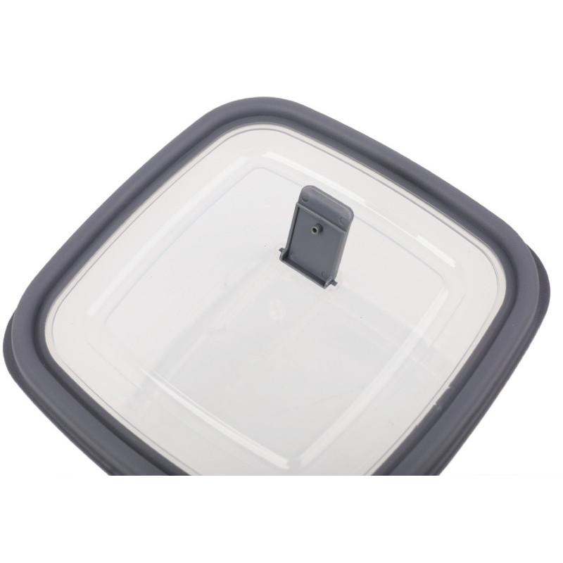 Pojemniki kwadratowe lunchbox MG Home Misto zestaw 5 sztuk hermetyczne  2700/1800/1150/650/340 ml szare