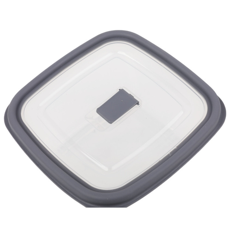 Pojemniki kwadratowe lunchbox MG Home Misto zestaw 5 sztuk hermetyczne  2700/1800/1150/650/340 ml szare