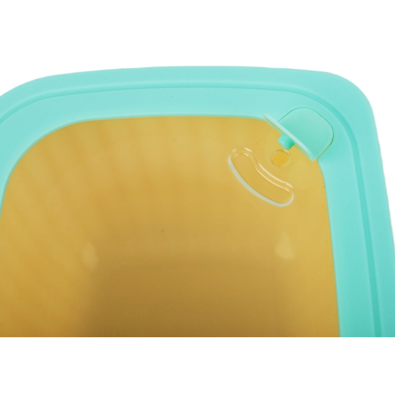 Pojemniki kwadratowe lunchbox MG Home Misto zestaw 4 sztuk hermetyczne 3600/2400/1400/750 ml kremowe