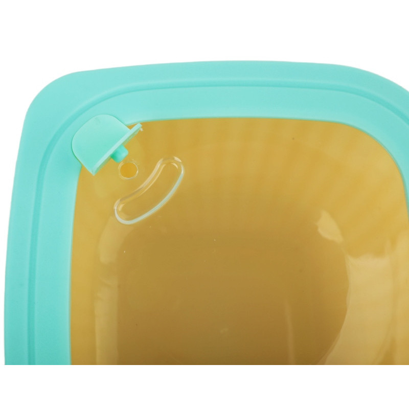 Pojemniki kwadratowe lunchbox MG Home Misto zestaw 4 sztuk hermetyczne 3600/2400/1400/750 ml kremowe