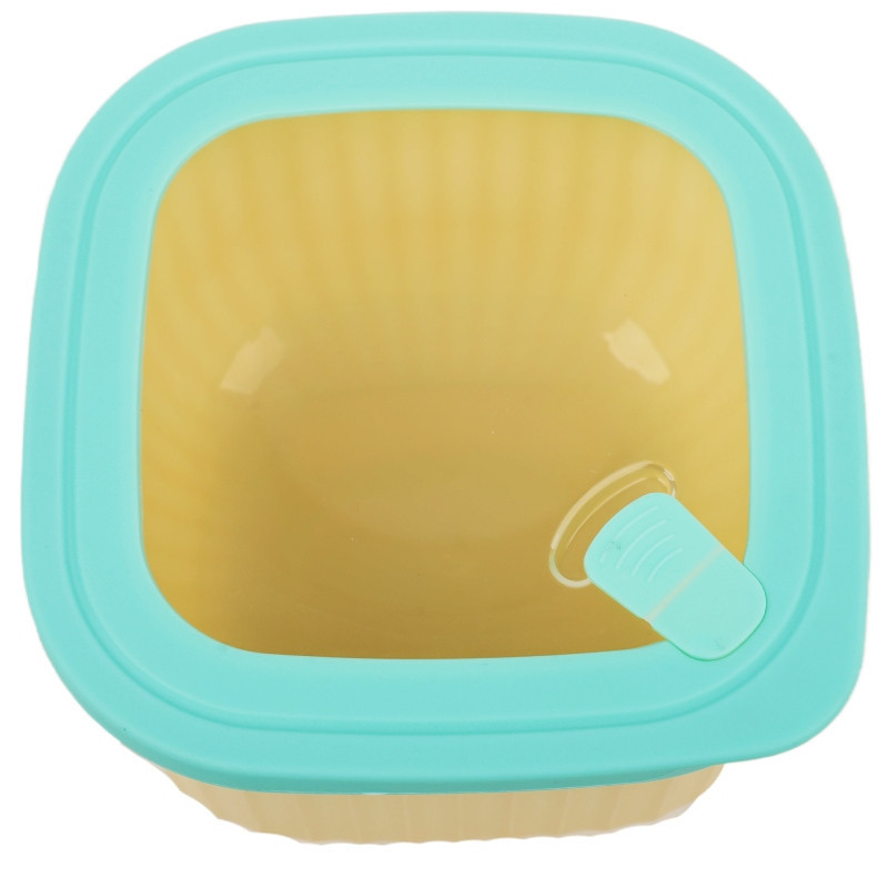 Pojemniki kwadratowe lunchbox MG Home Misto zestaw 4 sztuk hermetyczne 3600/2400/1400/750 ml kremowe