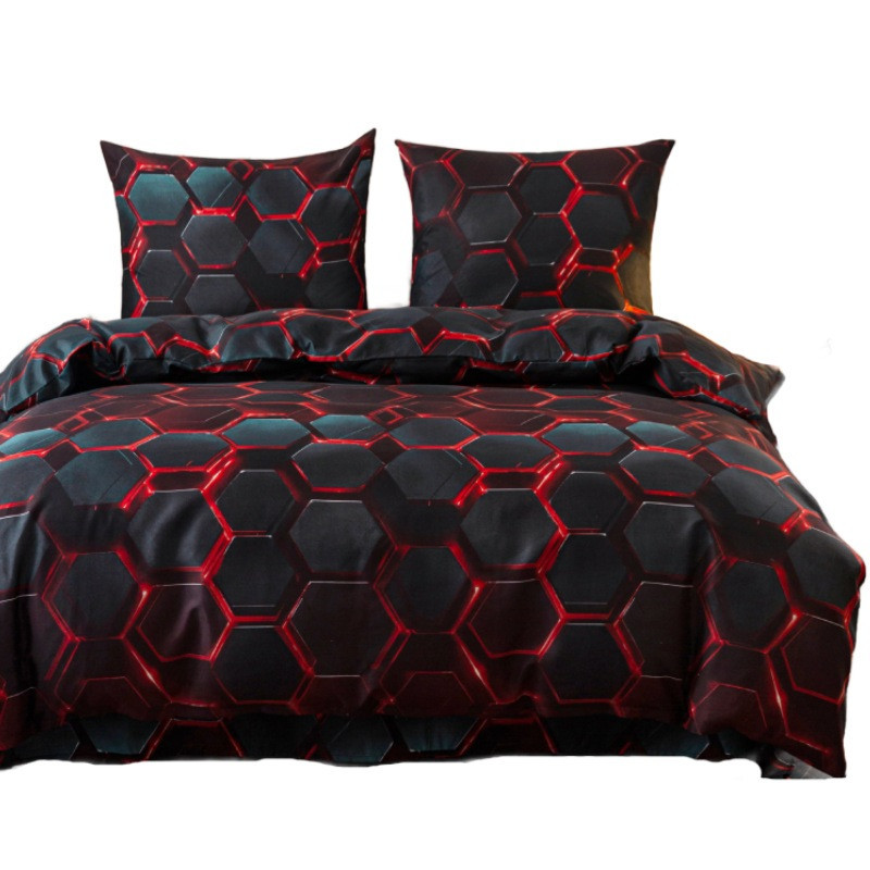 Pościel 220x200 bawełna satynowa 3D Cotton World gruba 3 części 2888