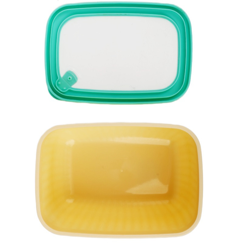 Pojemniki prostokątne lunchbox MG Home Misto zestaw 4 sztuk hermetyczne 3000/1700/950/450 ml kremowe