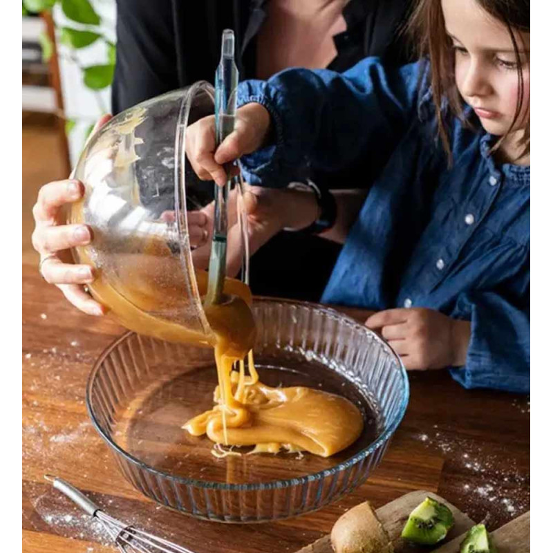 Szklana forma do tarty 26 cm naczynie żaroodporne 2.1 L Pyrex 818 P