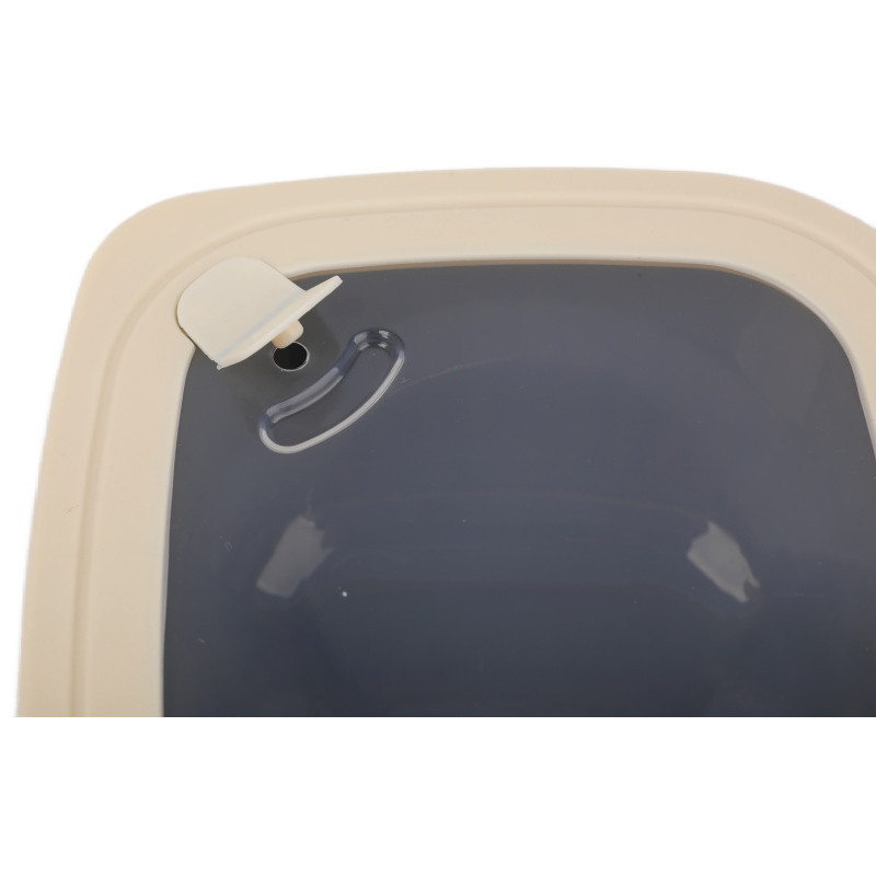 Pojemniki kwadratowe lunchbox MG Home Misto zestaw 4 sztuk hermetyczne 3600/2400/1400/750 ml szare