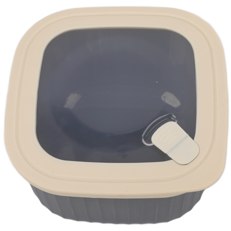 Pojemniki kwadratowe lunchbox MG Home Misto zestaw 4 sztuk hermetyczne 3600/2400/1400/750 ml szare
