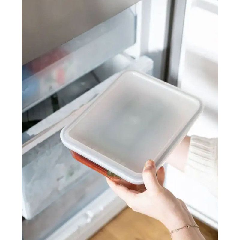 Pojemnik szklany prostokątny 4 L naczynie żaroodporne z pokrywką Cook&Freez Pyrex 244 P