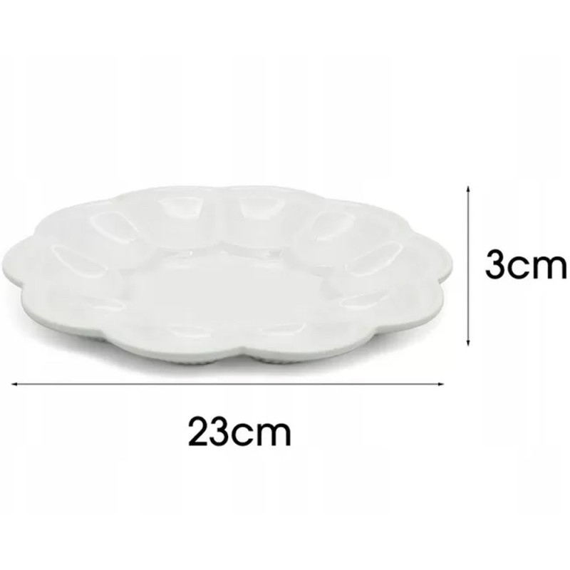 Talerz do jajek na Wielkanoc na 12 jajek porcelana biały Tragar TR 43407