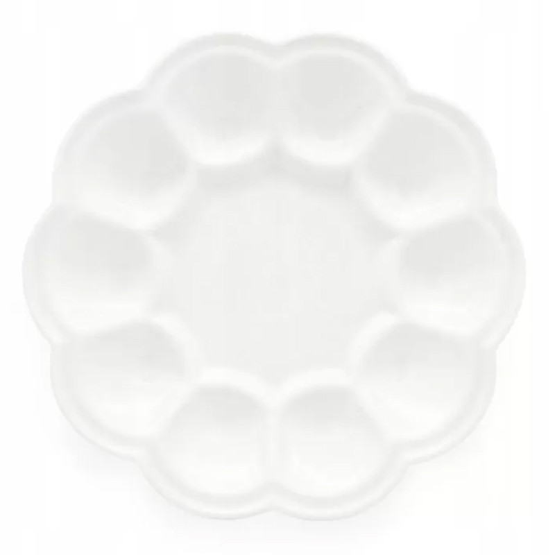 Talerz do jajek na Wielkanoc na 12 jajek porcelana biały Tragar TR 43407