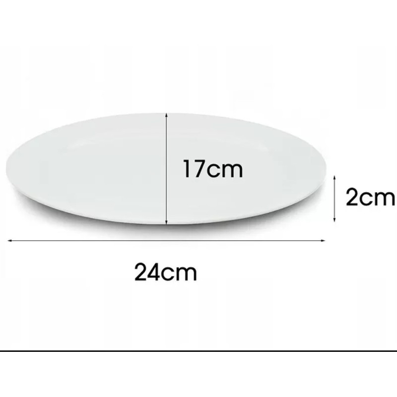 Półmisek duży owalny talerz biały 24x17 cm Tragar