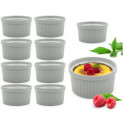 Kokilki do zapiekania 180 ml zestaw 10 sztuk salaterki miseczki pojemniki porcelanowe Brulee