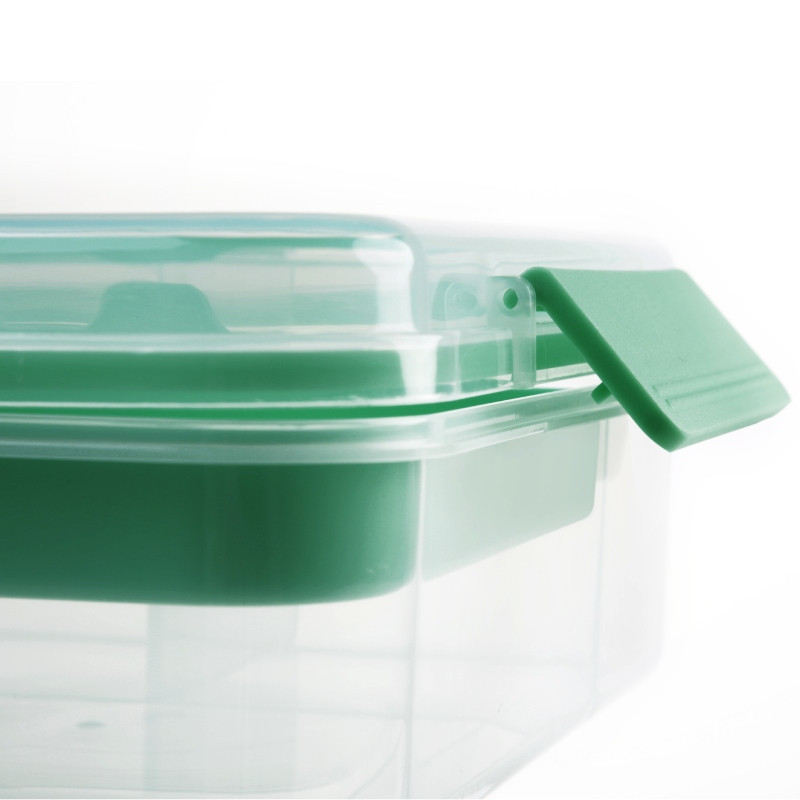 Pojemnik śniadaniowy plastikowy lunchbox GierekHoff Bento 5 komór z pojemnikiem na sos śniadaniówka na żywność GH 1106